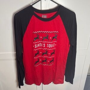 $4/15 Unisex Adult Small 'Santa's Squad' Red and Black Shirt Size Small